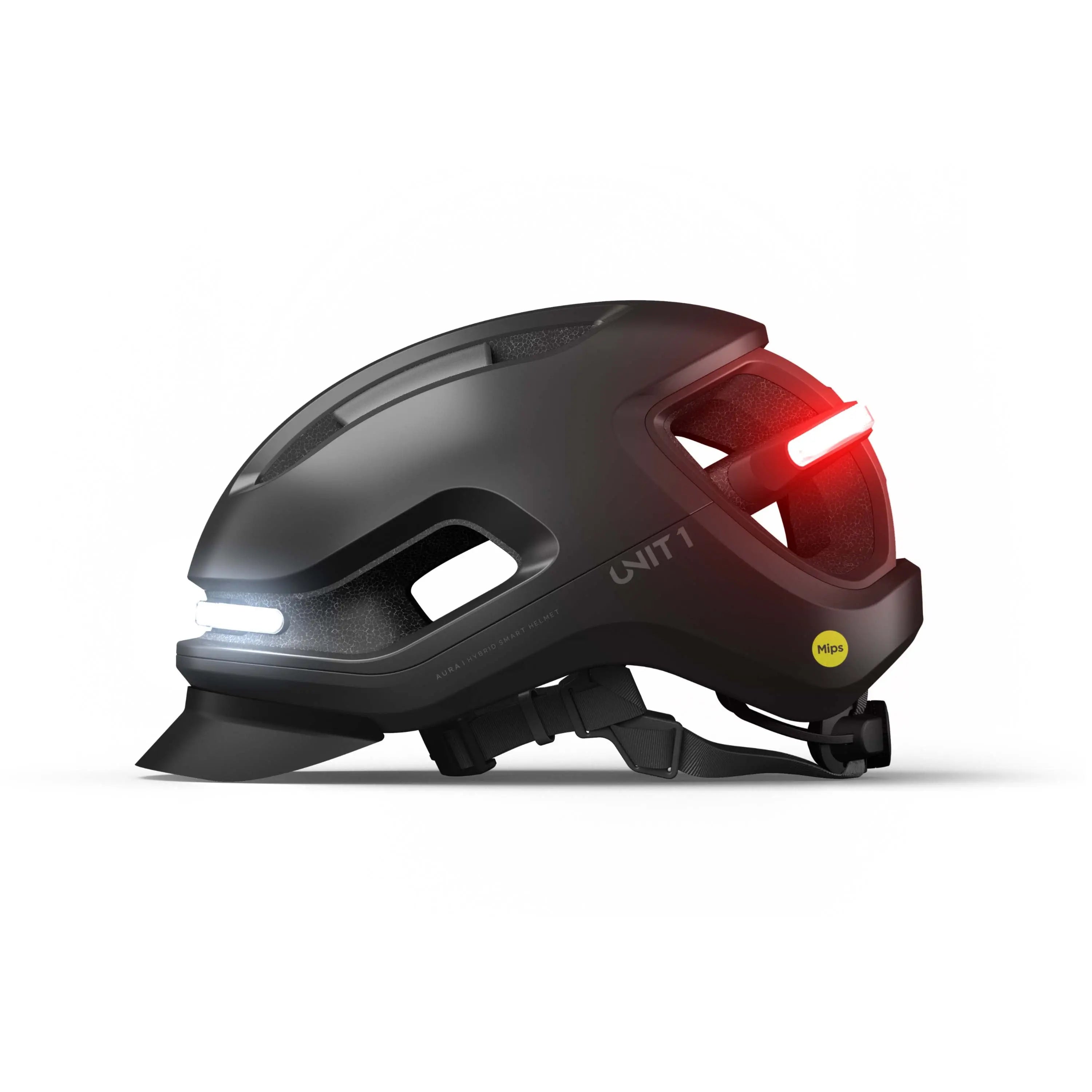 UNIT 1 AURA smart cycling helmet in Blackbird black