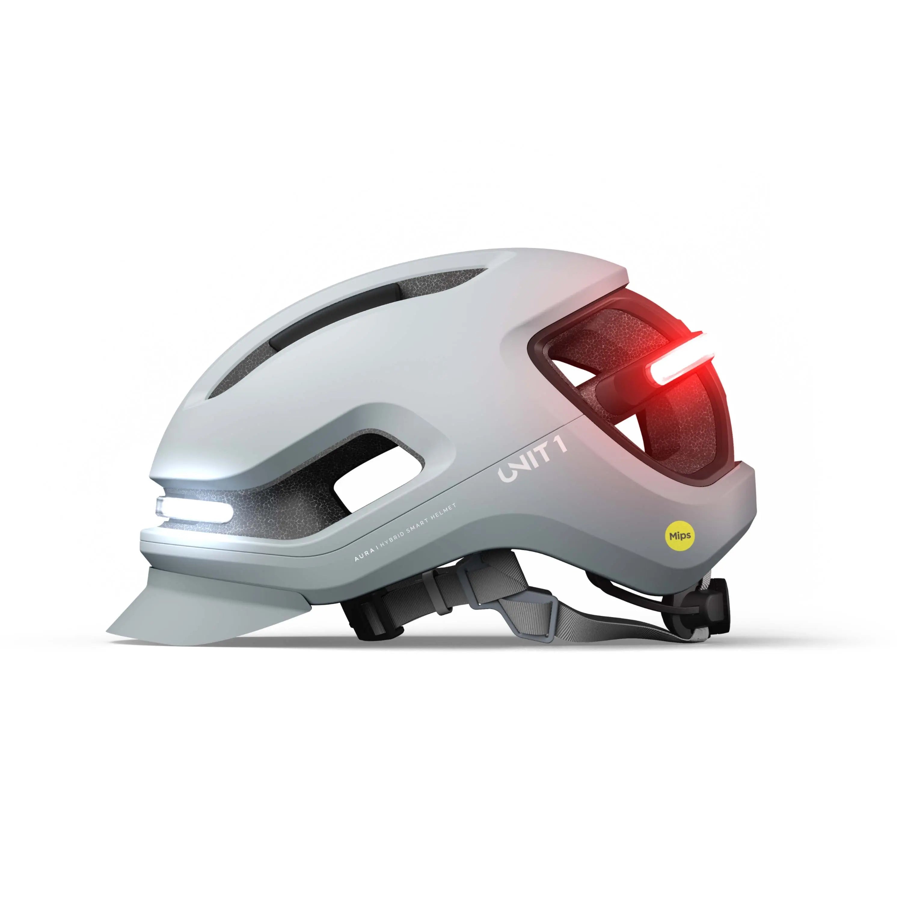 UNIT 1 AURA smart cycling helmet in Stingray grey