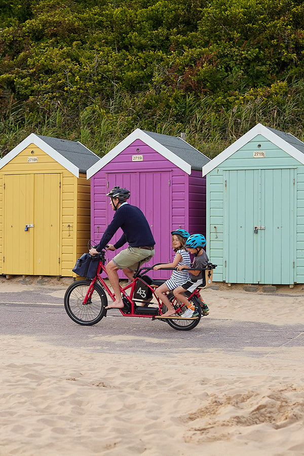Bike43 family bike for 3 children in red