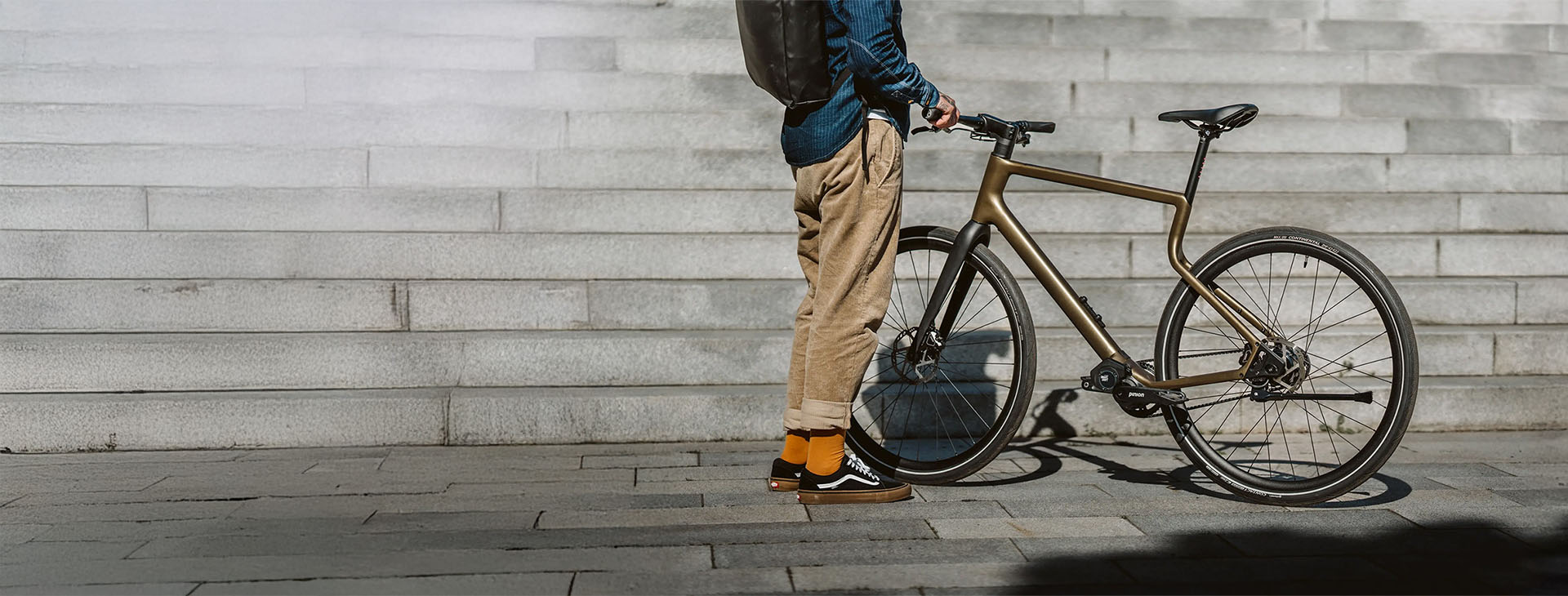 Urwahn electric city bike in bronze
