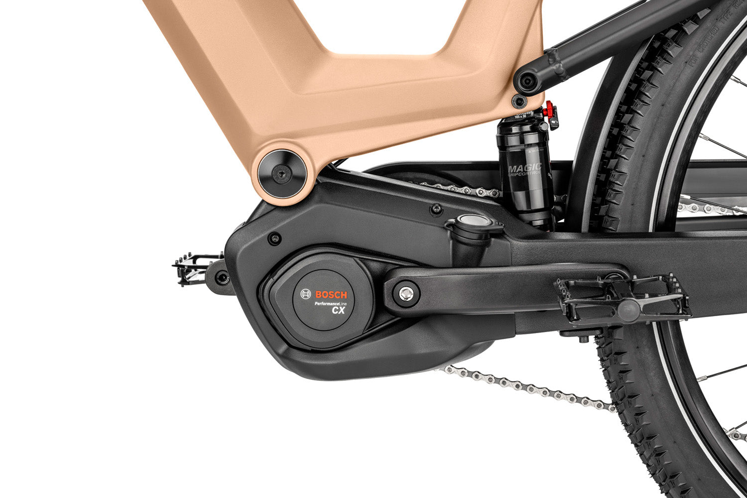 Moustache Xroad FS 6 full suspension bosch performance line cx motor detail