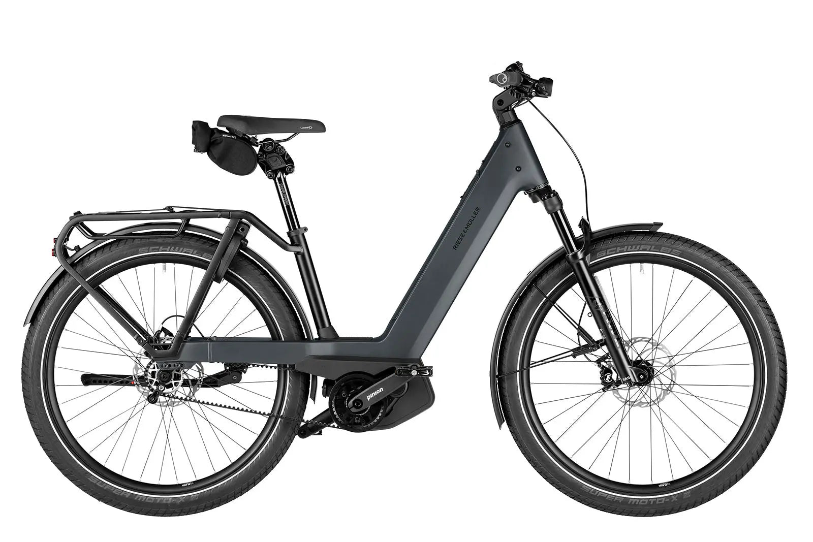 Riese & Müller Nevo5 pinion electric bike in slate grey