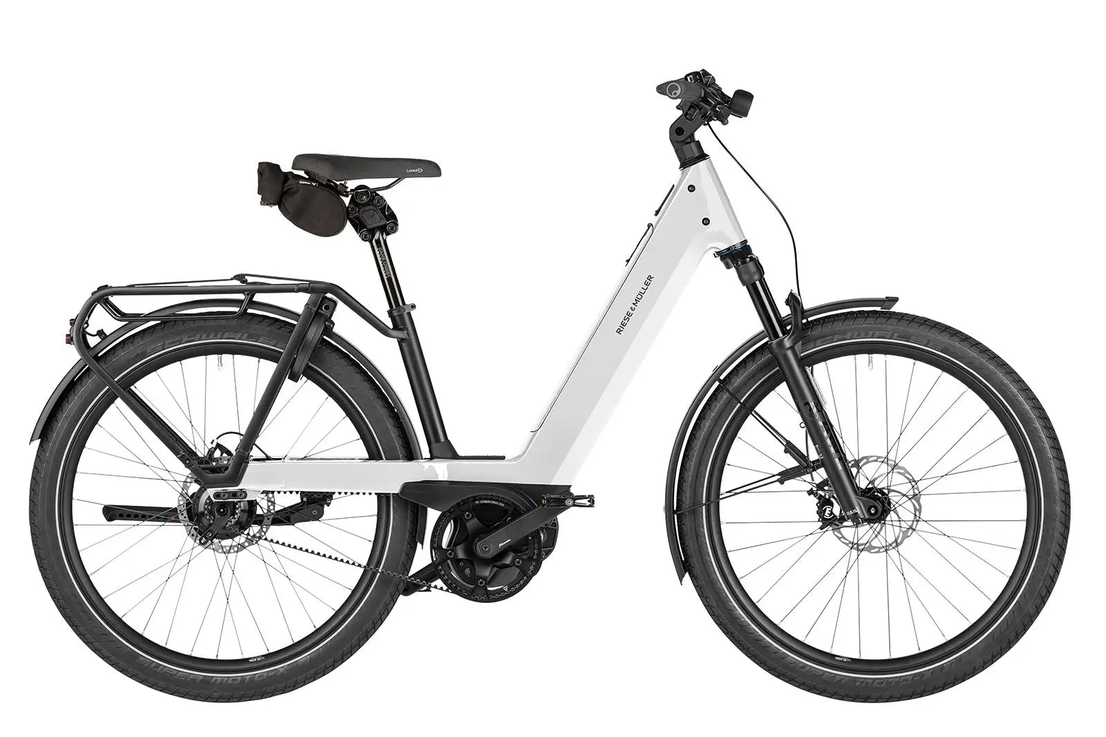 Riese & Müller Nevo5 rohloff electric bike in pure white