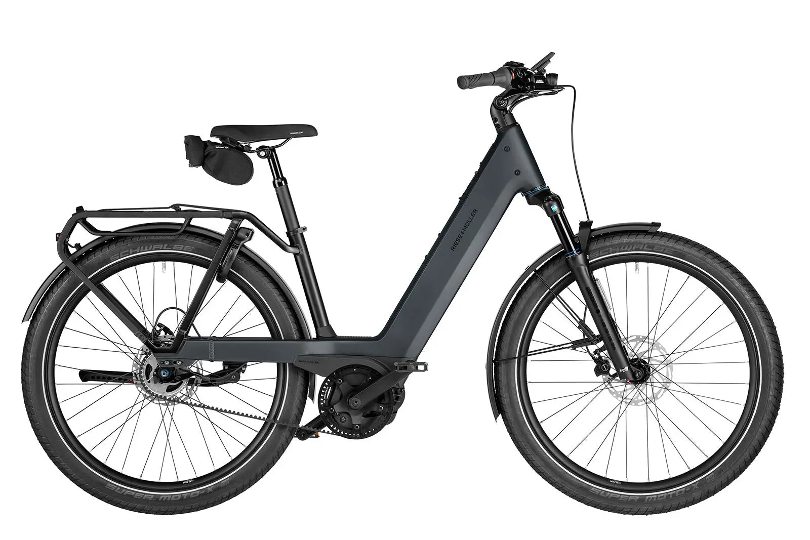 Riese & Müller Nevo5 vario CORE electric bike in slate grey
