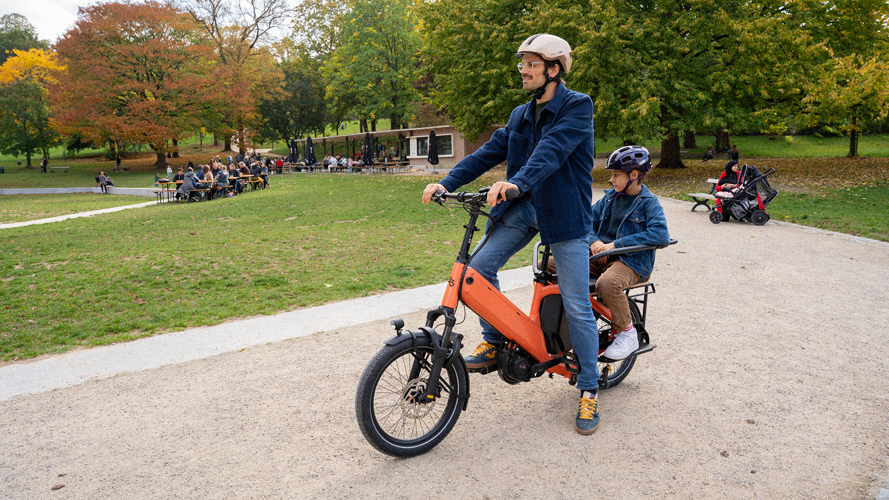 Bike43 longtail electric family bike for 2 kids