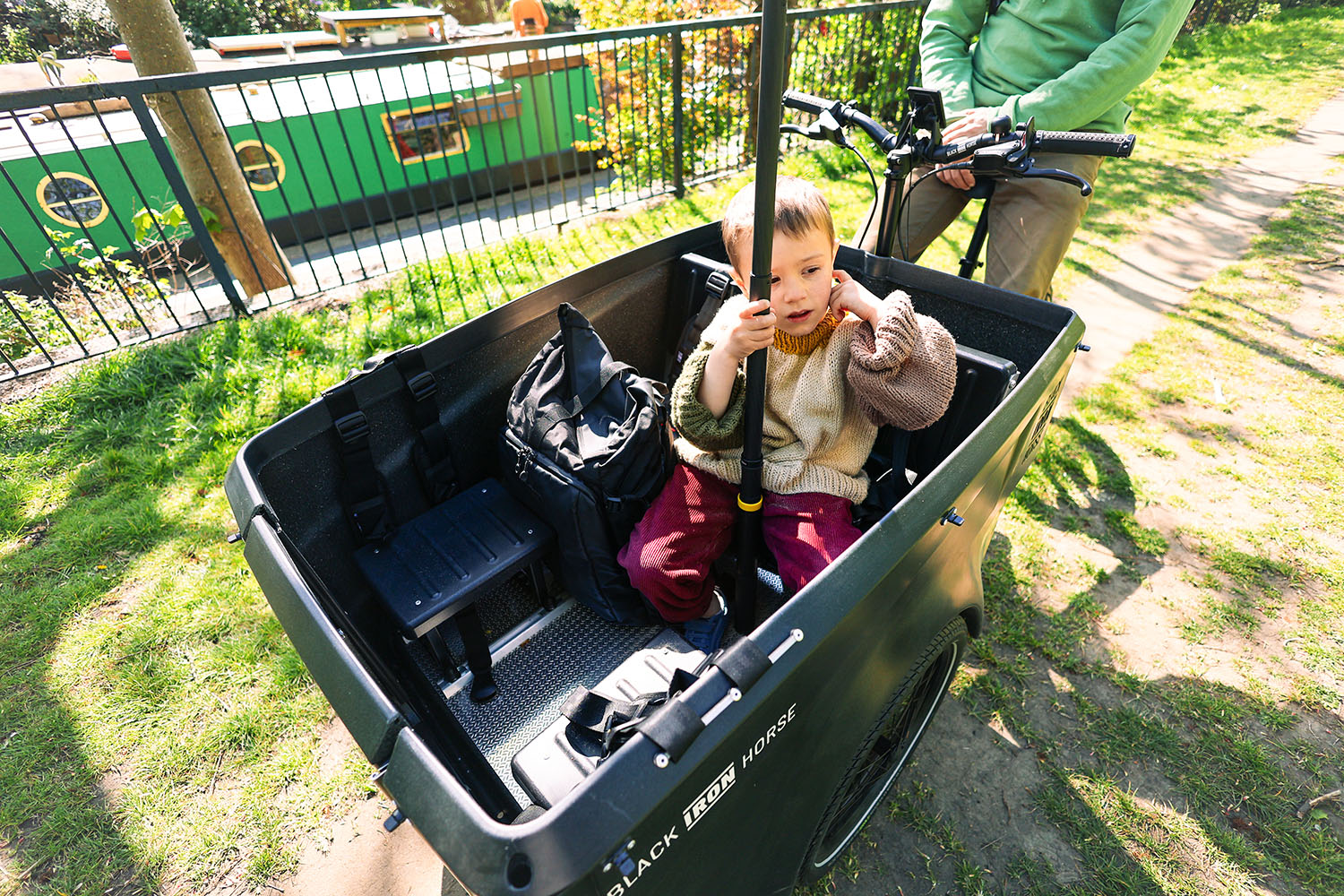 Black Iron Horse Polly electric trike for 4 kids