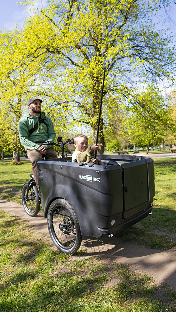 Black Iron Horse Polly electric trike for 4 kids