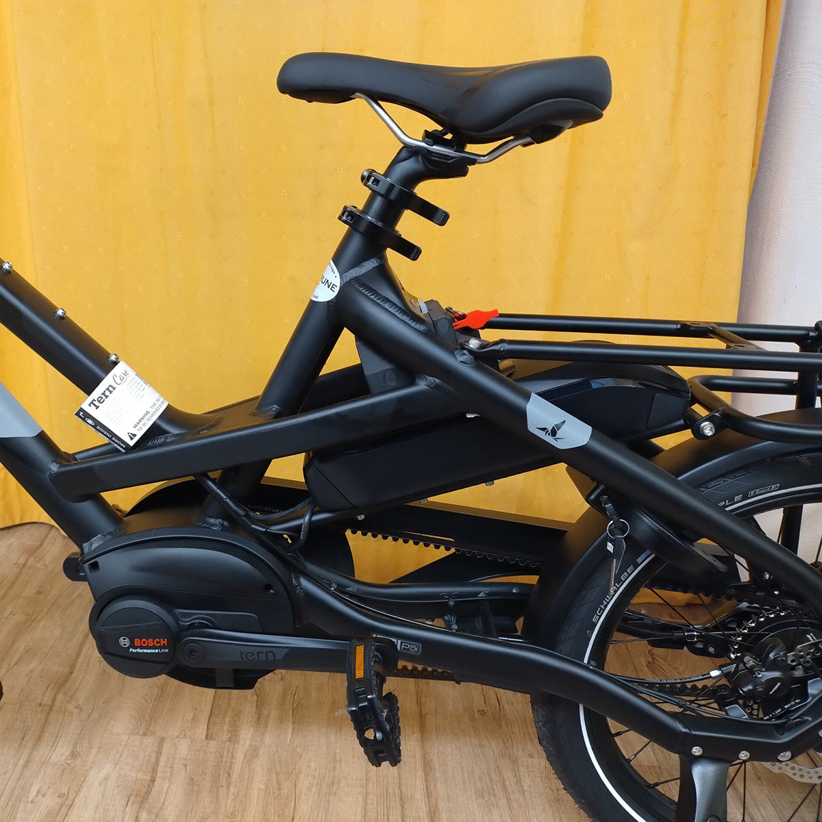 Black Tern HSD in the shop with a Kattfix lock fitted to its rear battery