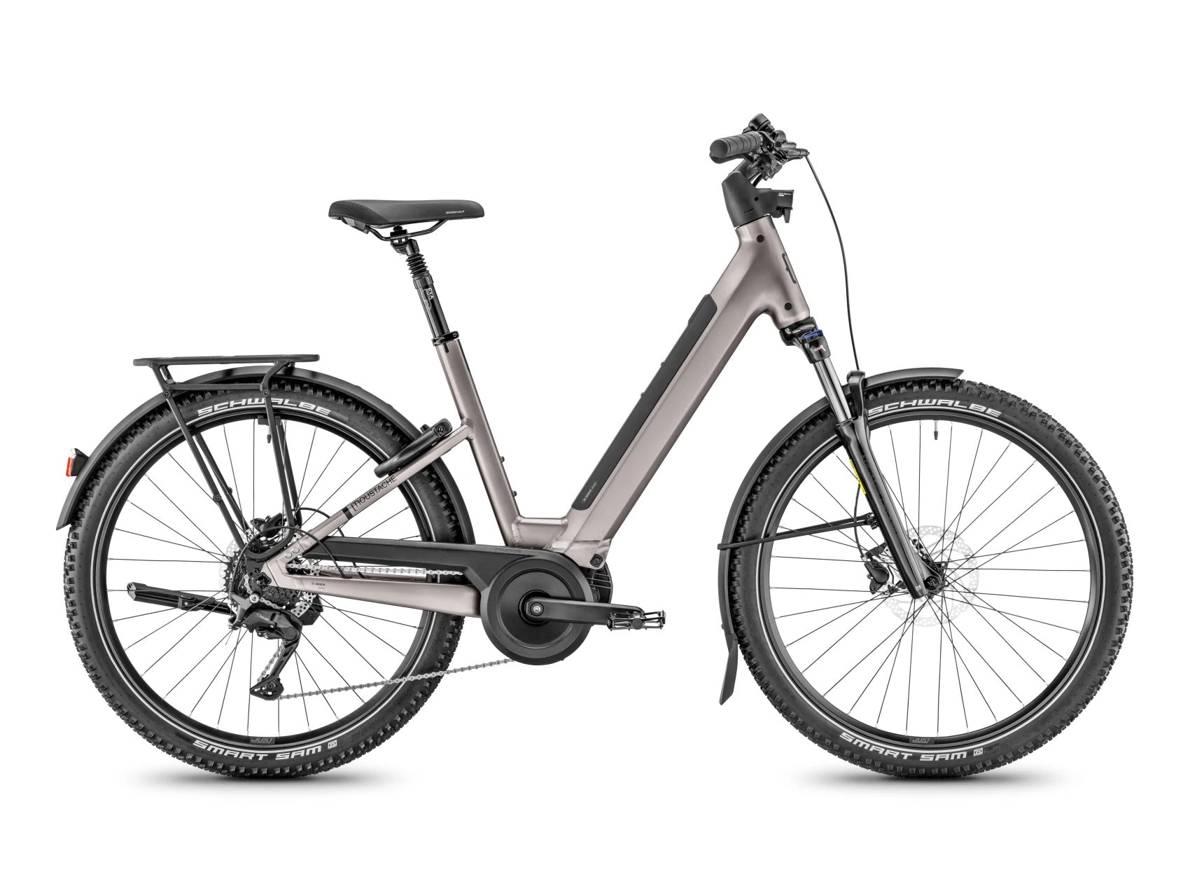 Moustache Xroad 2 crossover electric bike in Titanium