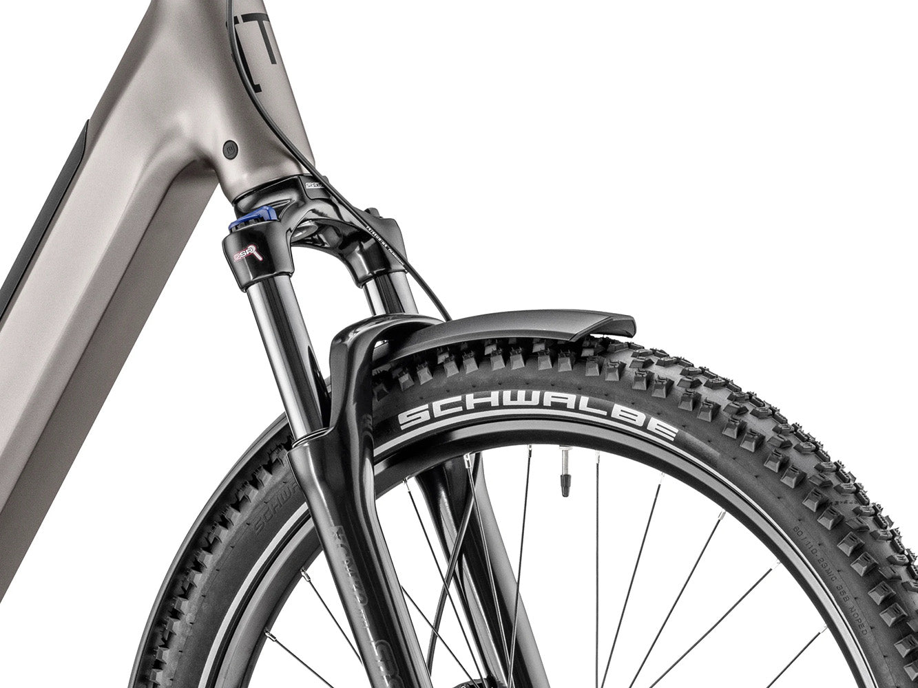 Moustache Xroad 2 electric bike in Titanium — gallery image