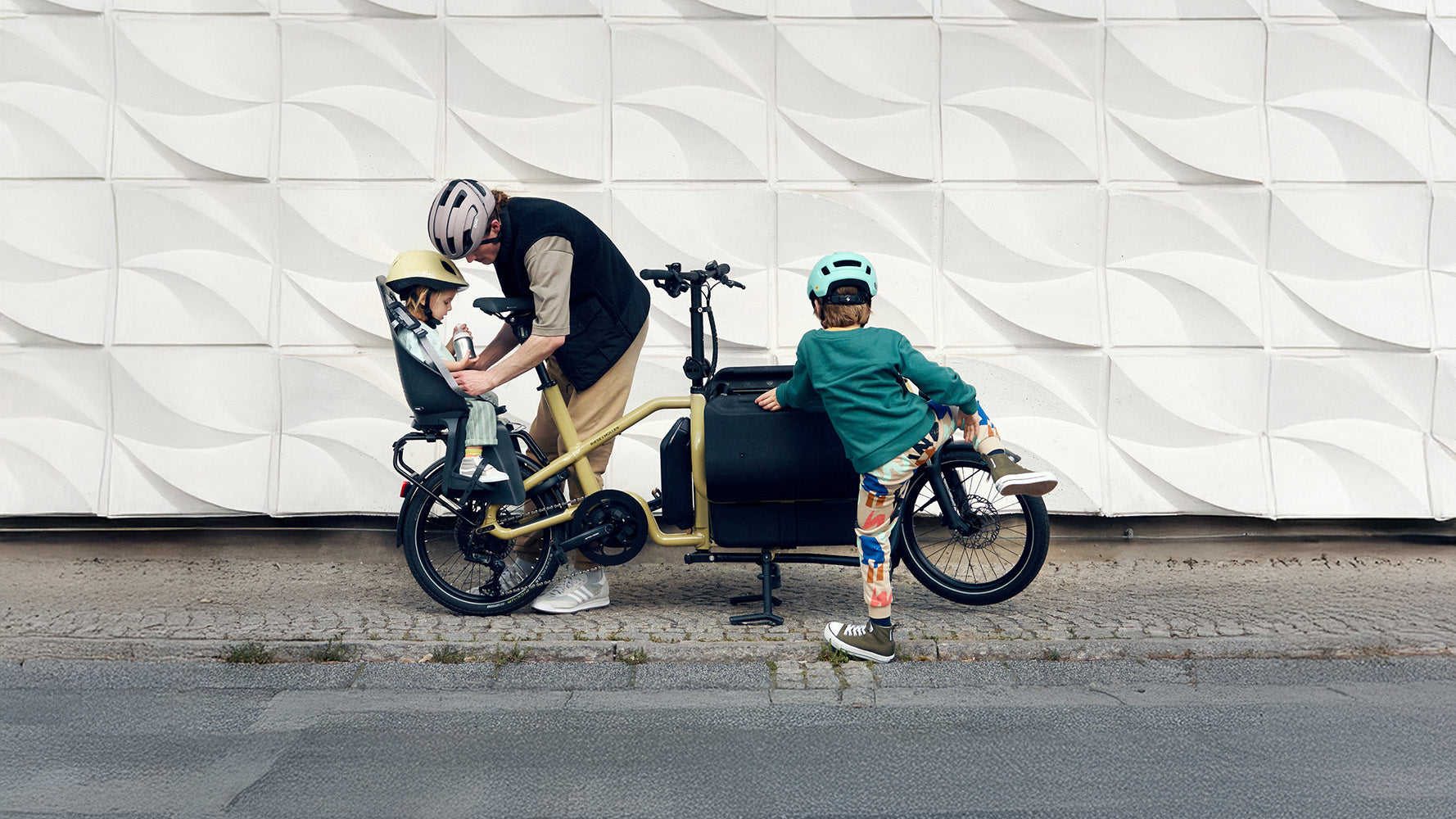 Riese & Müller Carrie box family bike in Anise