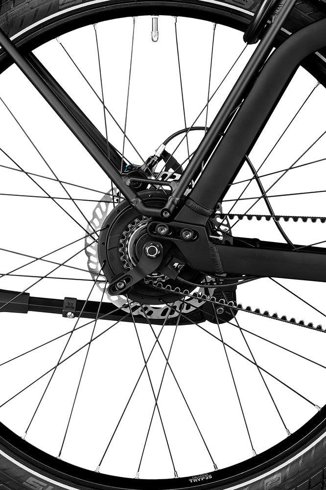 Enviolo rear hub with Gates belt drive and disc brake on the Charger4 GT vario