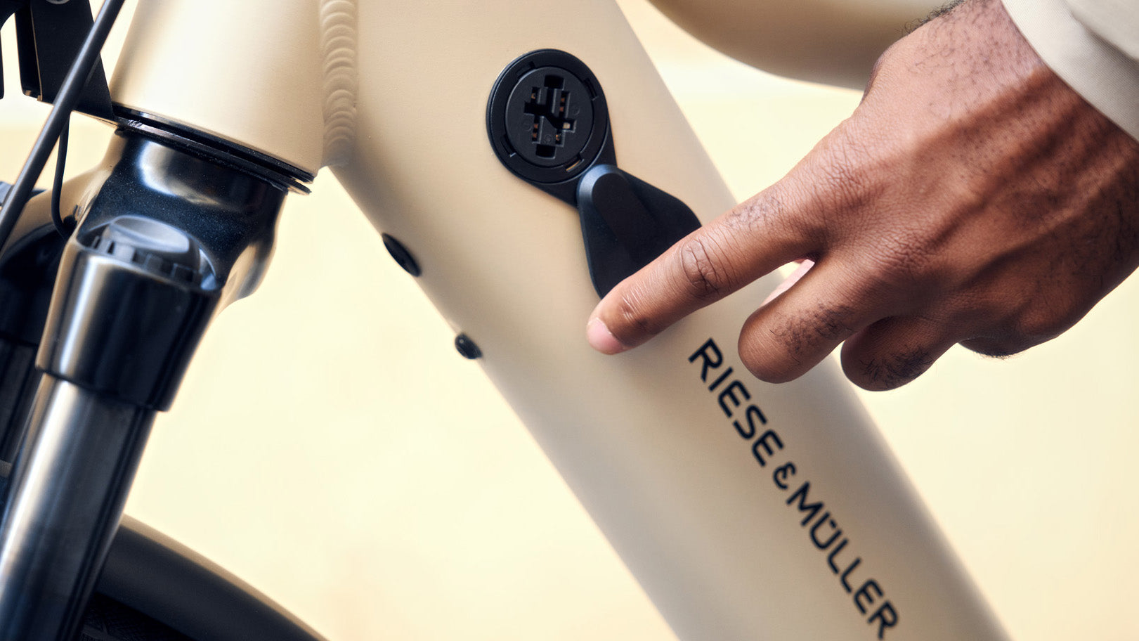 Riese & Müller Culture Mixte urban electric bike in Beige