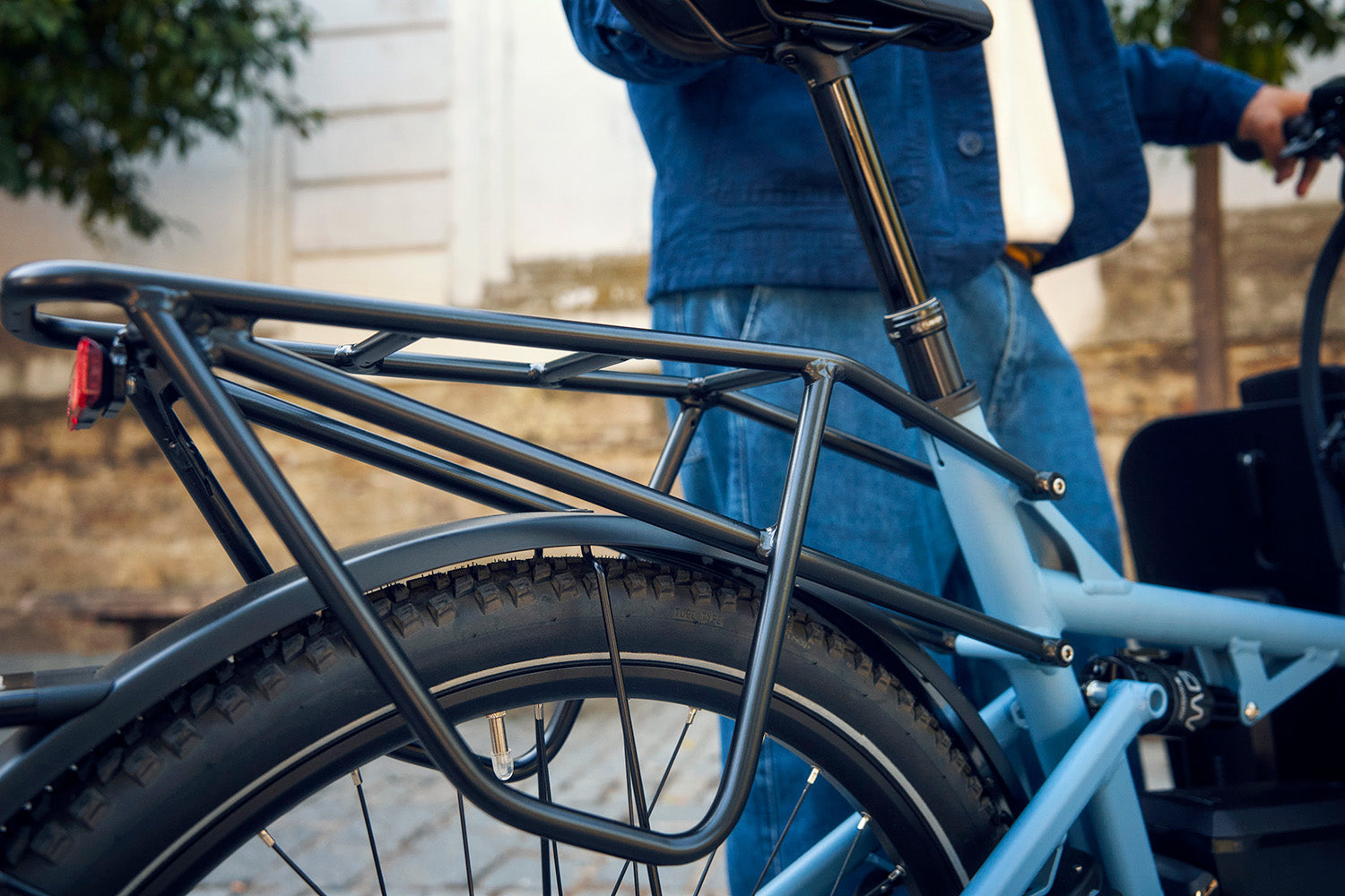 Riese & Müller Load5 75 Vario detail in Arctic Blue