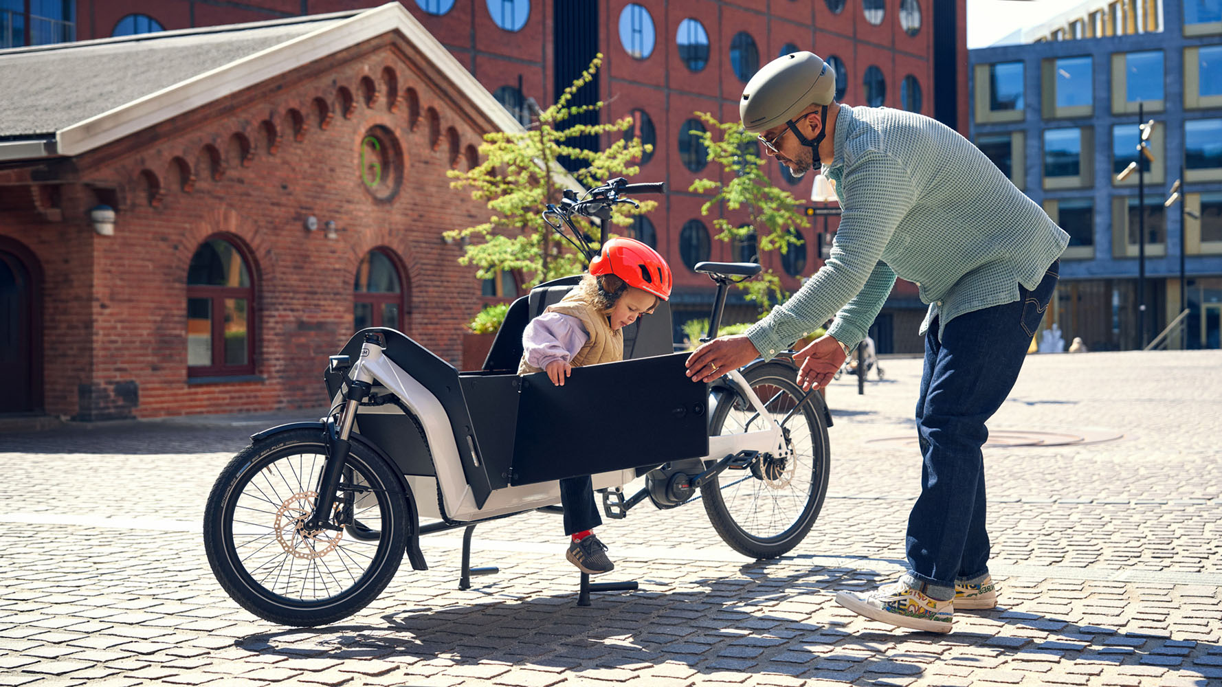 Riese & Müller Transporter2 65 electric cargo family bike in White