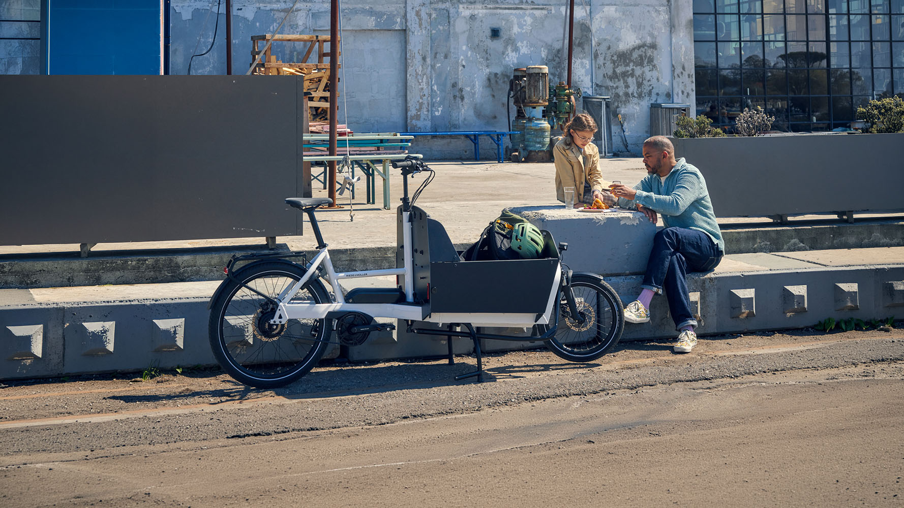 Riese & Müller Transporter2 65 electric cargo family bike in White