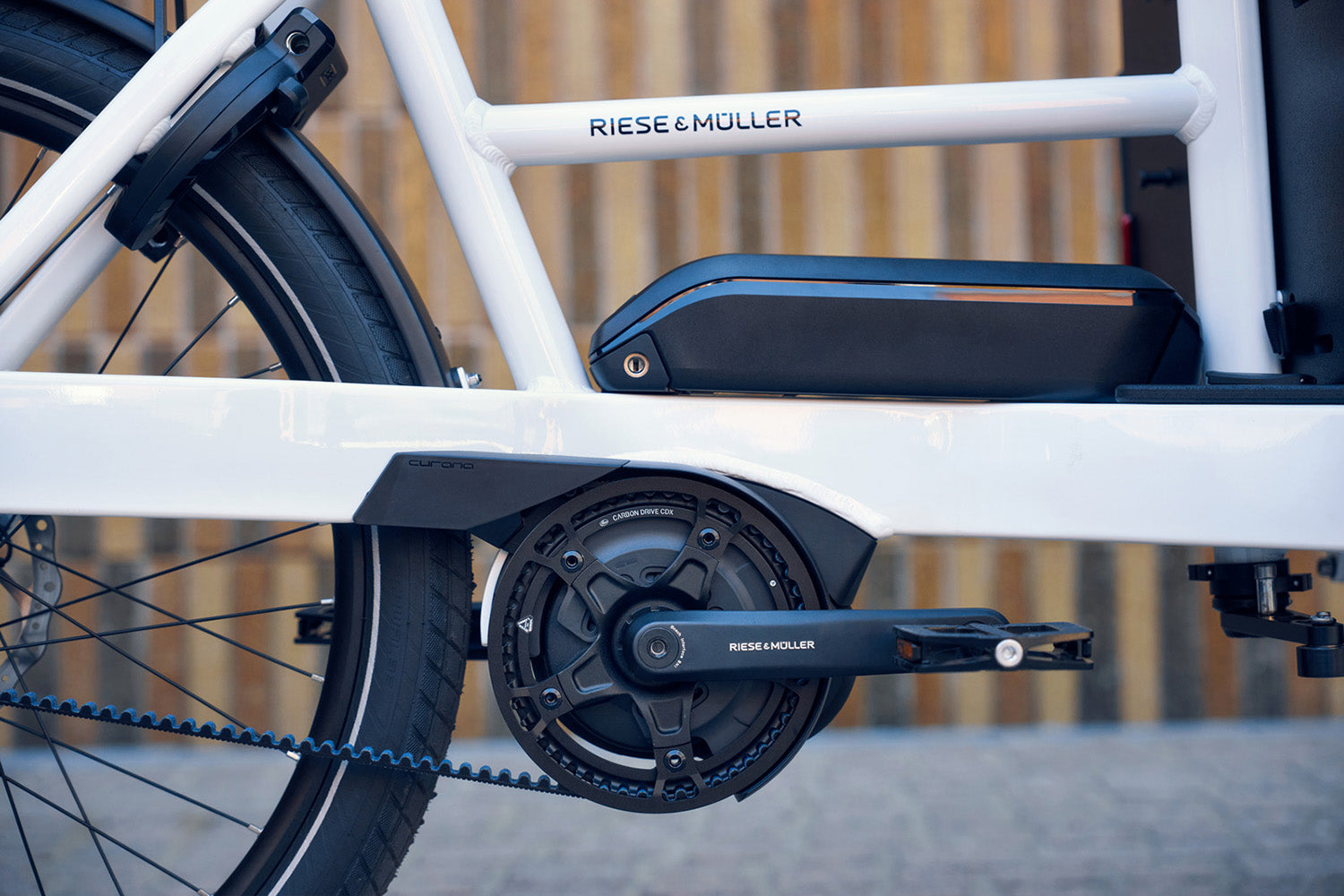 Riese & Müller Transporter2 65 electric cargo family bike in White