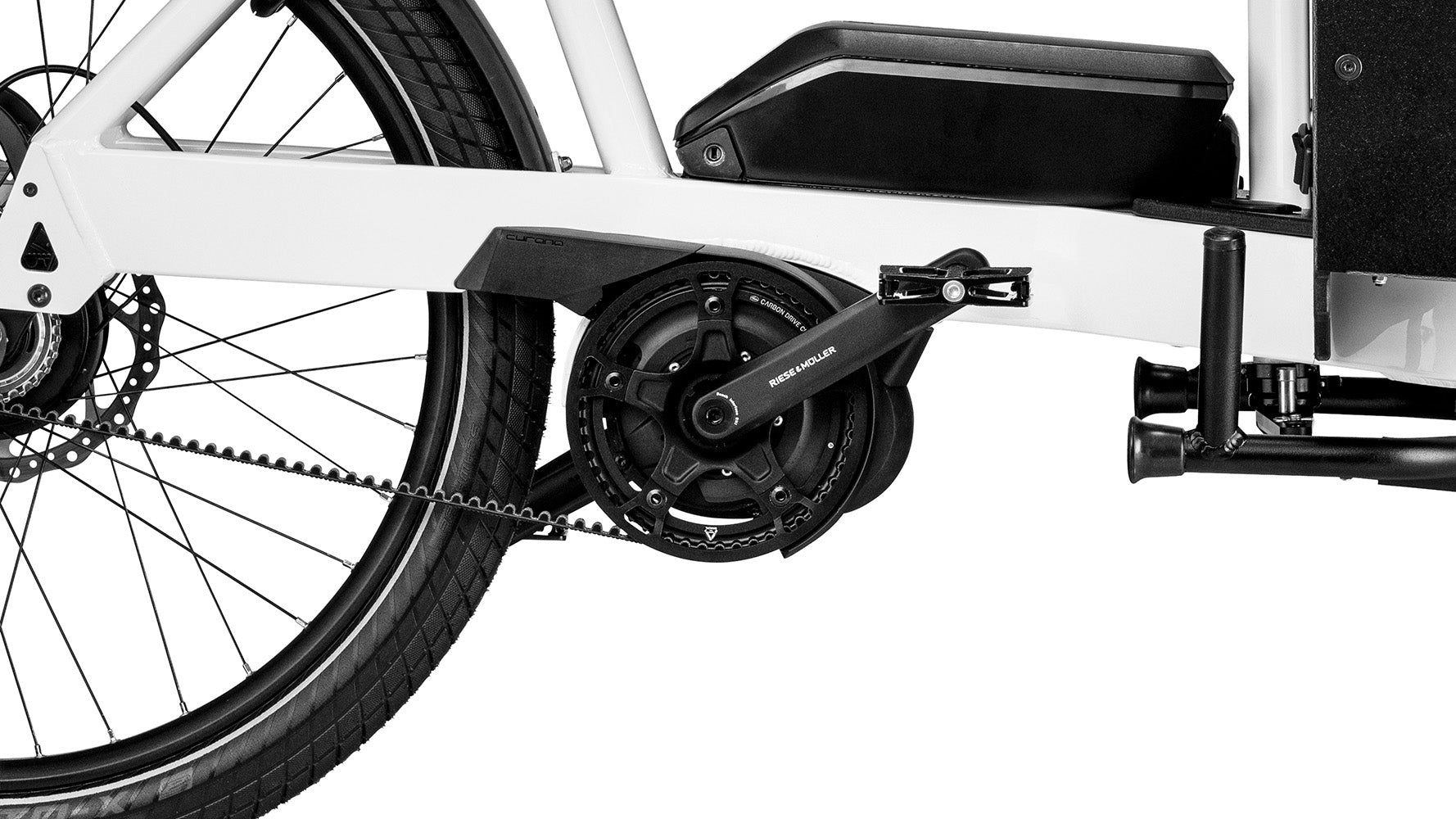 Riese & Müller Transporter2 65 electric cargo family bike in White