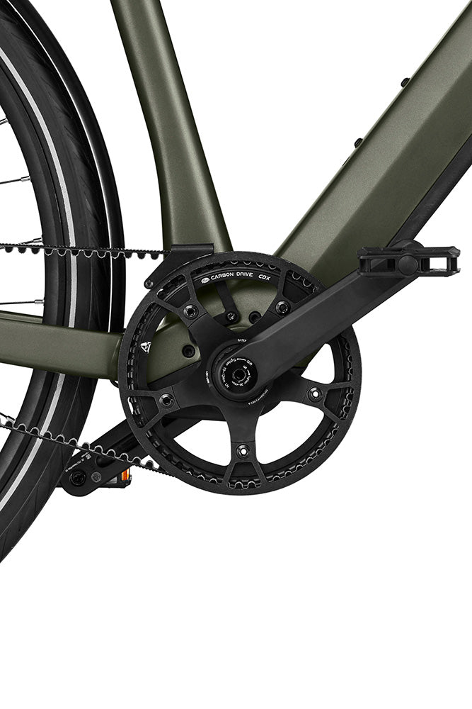 Chainring and Gates belt drive on the UBN Five in selva