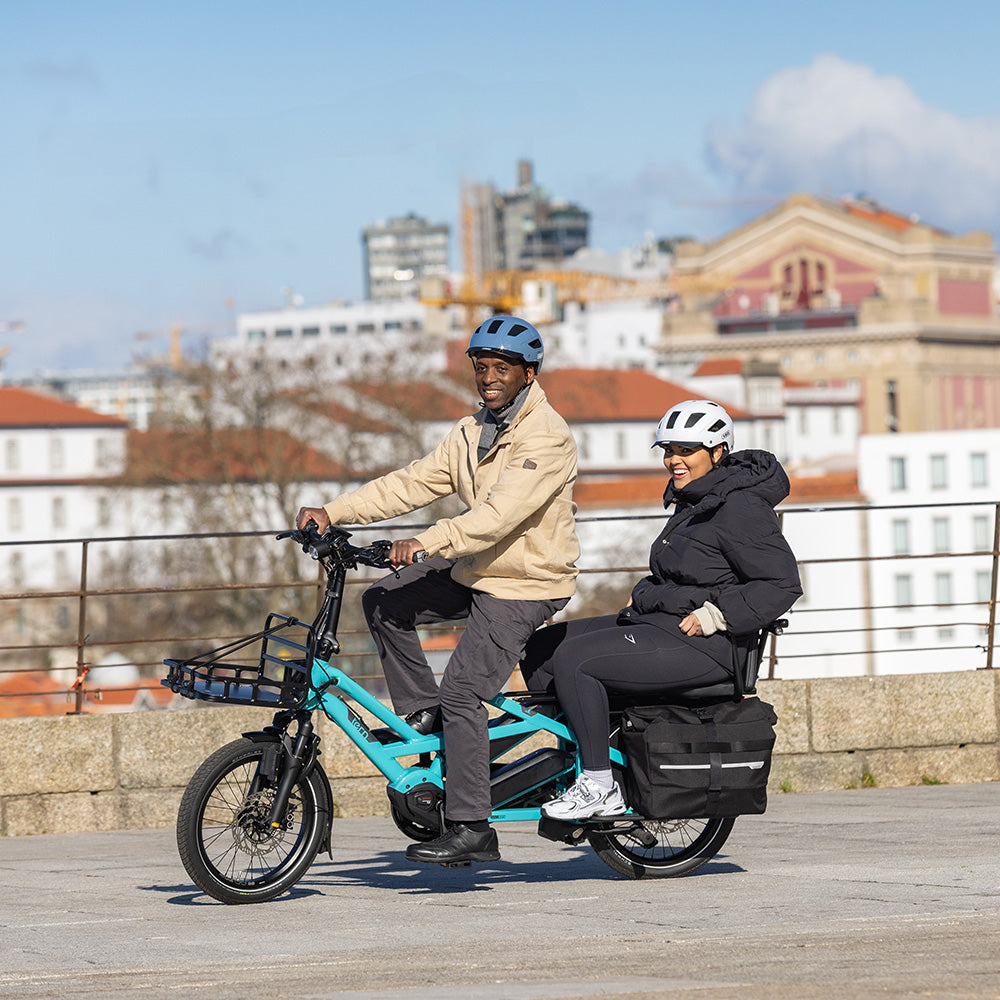Tern GSD S10 electric family bike to carry adults in Porto