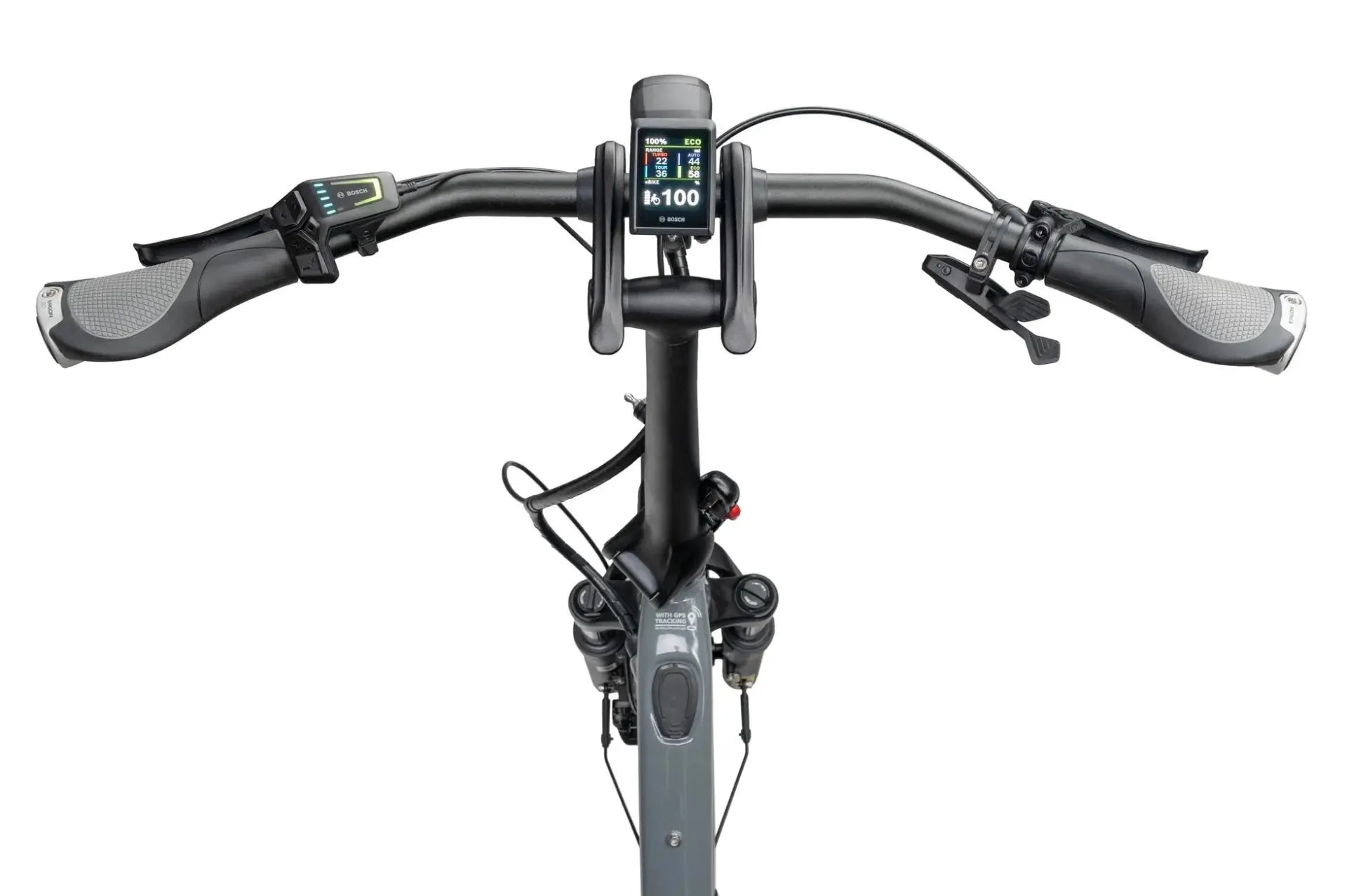 Tern HSD S9i Gen 3 cockpit with Bosch Kiox 300 colour display, ergonomic grips and brake levers