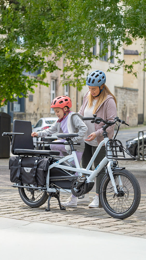 Tern Quick Haul Long D9 electric family bike Captain's Chair