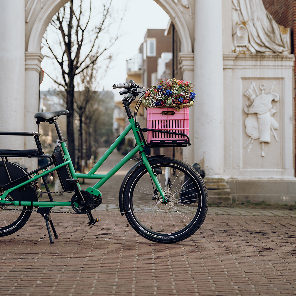 Veloe Multi Lungo electric longtail bike in Green